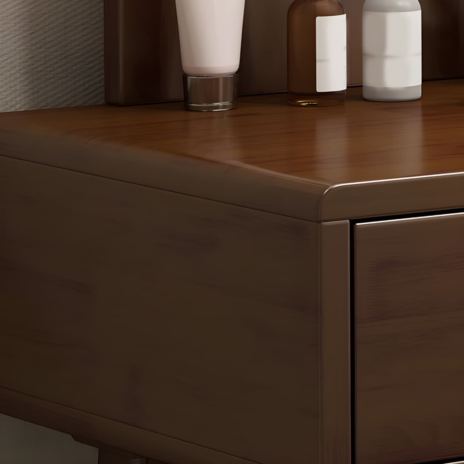Scandinavian Vanity Makeup Table Set Solid Wood Dressing Table Stool Set - image 12