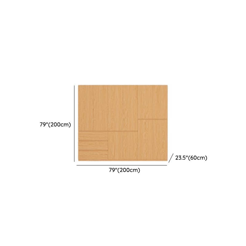 Casual Natural Finish Wood Wardrobe Closet with Soft Close Drawer, Door, Interior Shelves, and Hanging Rod - image 9