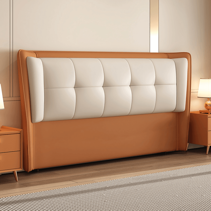 Art Deco Free-standing Standard Full(54"W x 75"L) Panel No Distressing With Legs in Wood/ Upholstery and Decorative-stitched - image 7