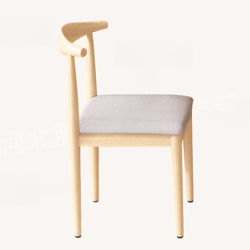 Dining Table Set with Rectangular Recycled Wood Table and 4 Legs, Padded Chair Back in White/Auburn/Unfinished - image 7
