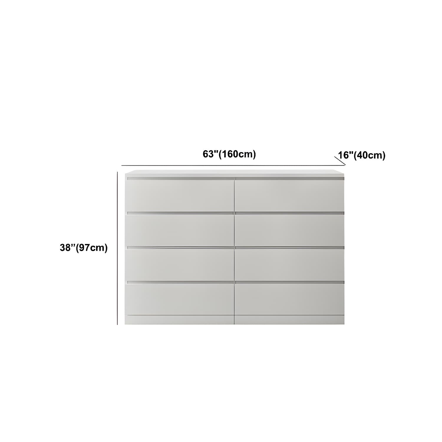 Contemporary 15.7" Wide White Chest Soft-Close Drawers Storage Chest - image 23