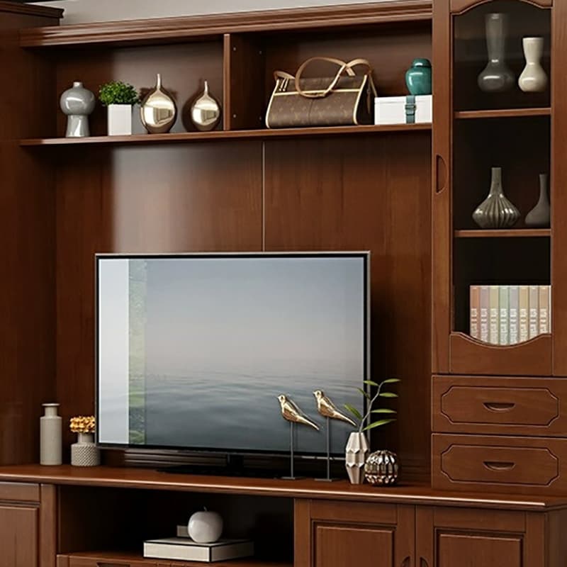 TV Entertainment Center with Bridge & Hutch, Entertainment Center with Gate & 2 Bookcases - image 8
