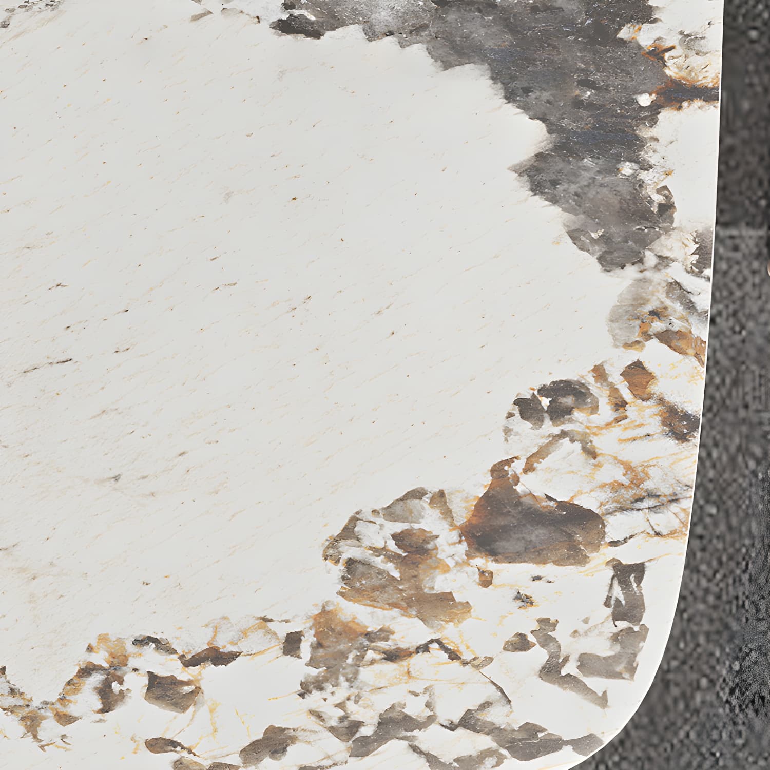 Rectangle Dining Table Sintered Stone Top Modern White Table with Black Legs - image 9