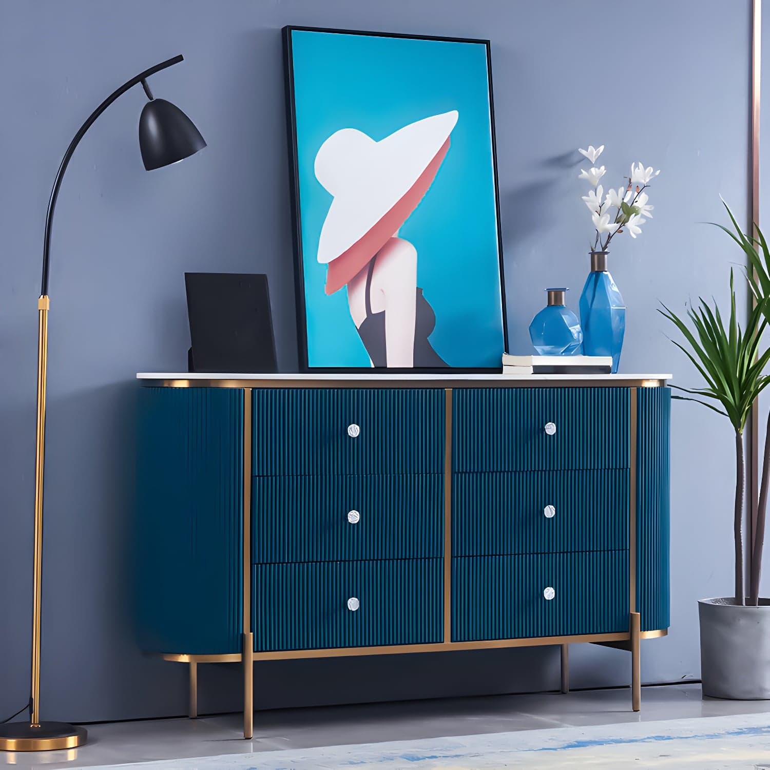 Wood Sideboard Contemporary Style Side Board for Dining Room - image 3