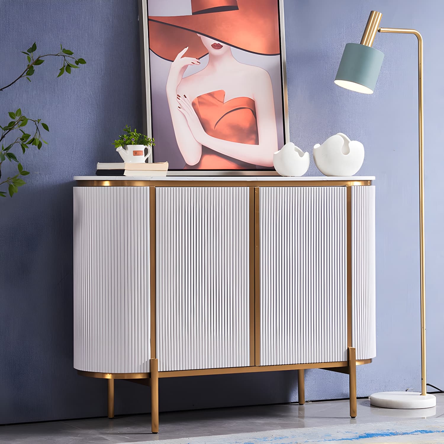 Wood Sideboard Contemporary Style Side Board for Dining Room - image 8
