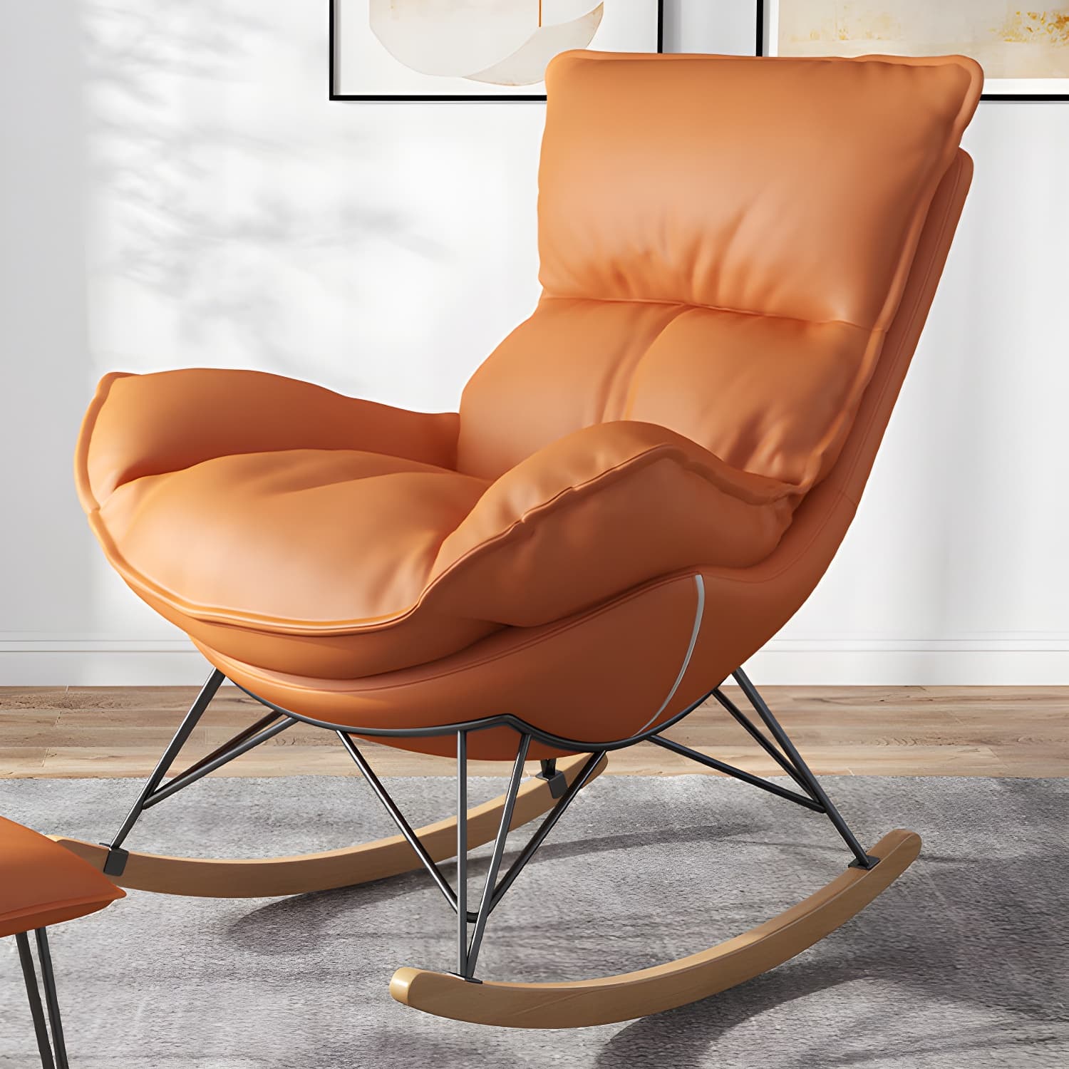 Modern Leisure Chaise Rocking Chair Lounge Upholstered Chaise for Living Room - image 10
