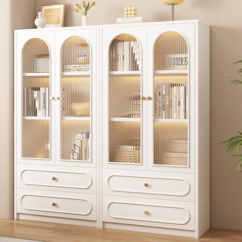 Detached Scratch-immune Accent Cabinet with Glazed Door, Adjustable Shelf, Cabinet Knobs, Soft Close Drawer, and Stain Resistant Finish - image 4