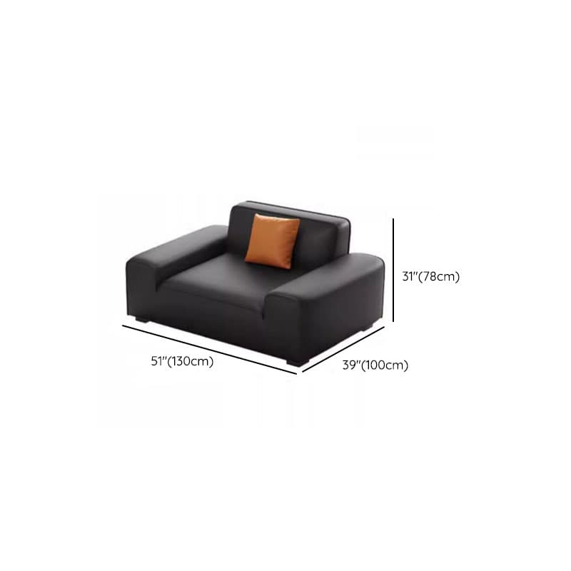 Midnight Black/White Standard Sofa/Loveseat with Armrest for Drawing Room - image 9