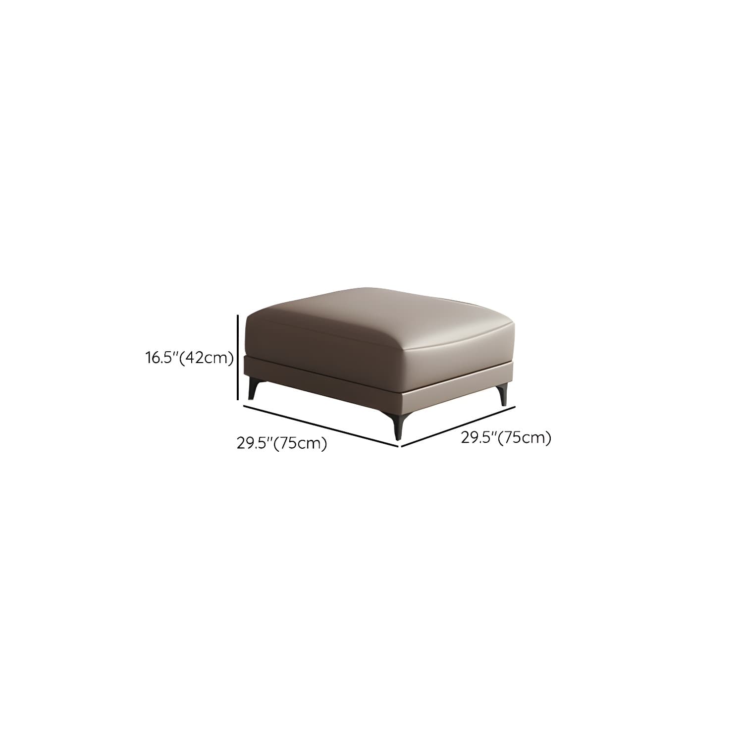 Modern Brown Stationary Sectional Sofa with Sloped Arms and Cushion Back - image 18