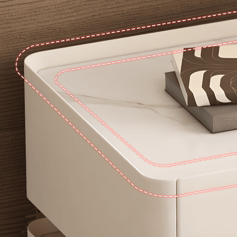 Trendy Drawer Storage Bedside Table with 2 Drawers and Pine Wood Countertop - image 14