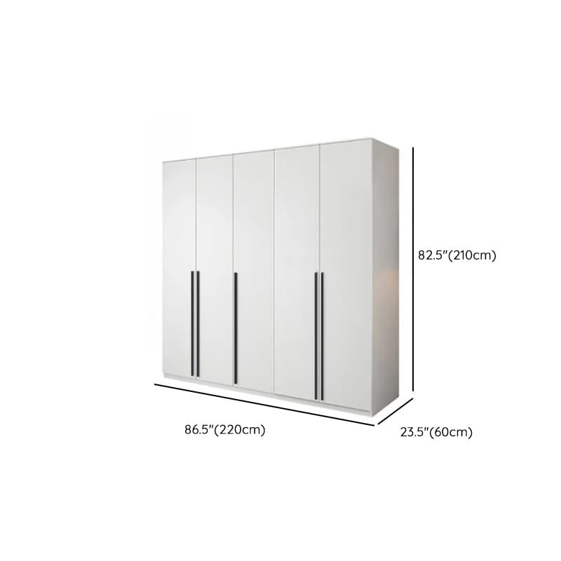 White Lumber Detached Wardrobe Closet with Soft Close Drawer, Door, Interior Shelves, and Clothing Rod - image 15