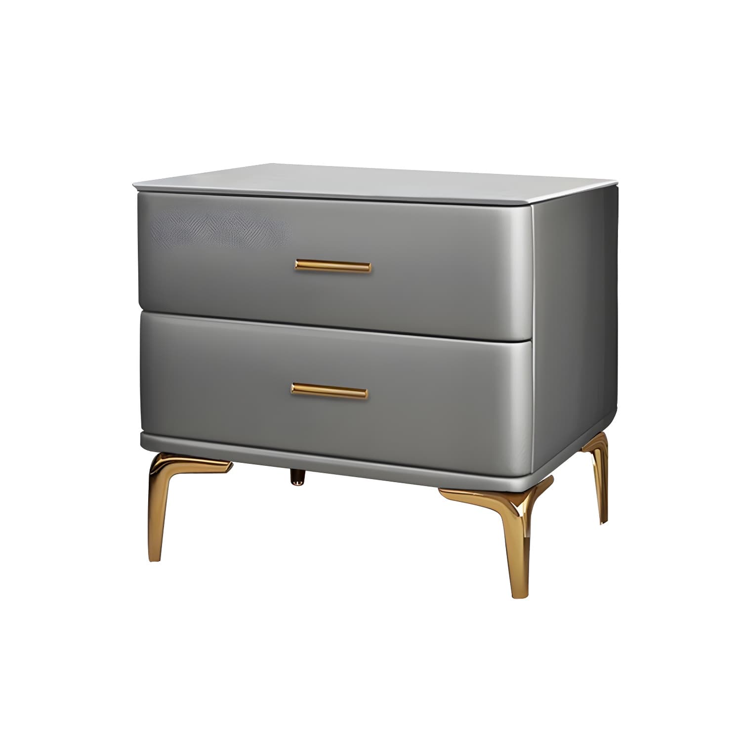 Modern Solid Wood Drawer Storage Night Table 2 Drawer Bed Nightstand - image 9