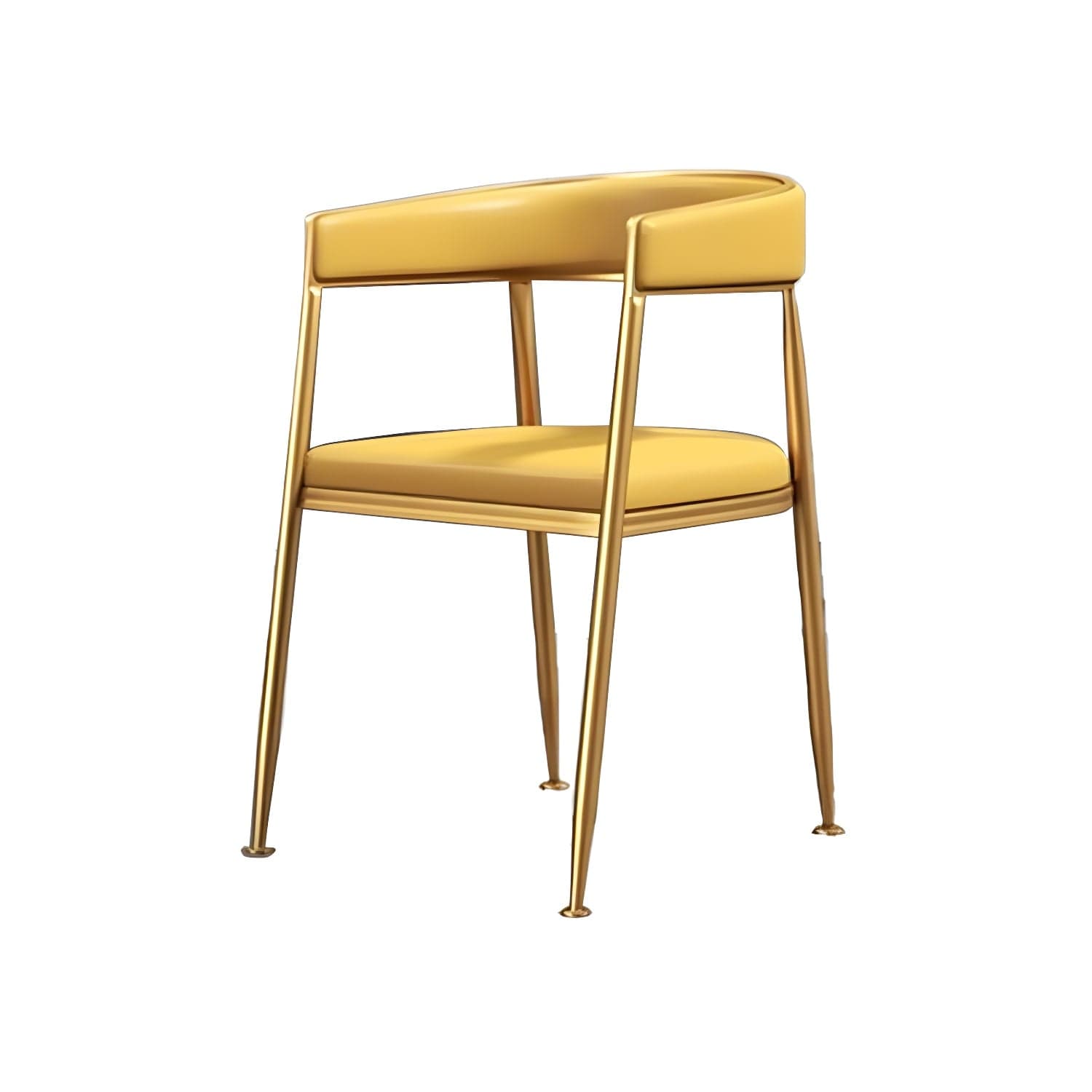 Glam Gold Metal Arm Chair Open Back Dining Side Chair with Upholstered - image 11