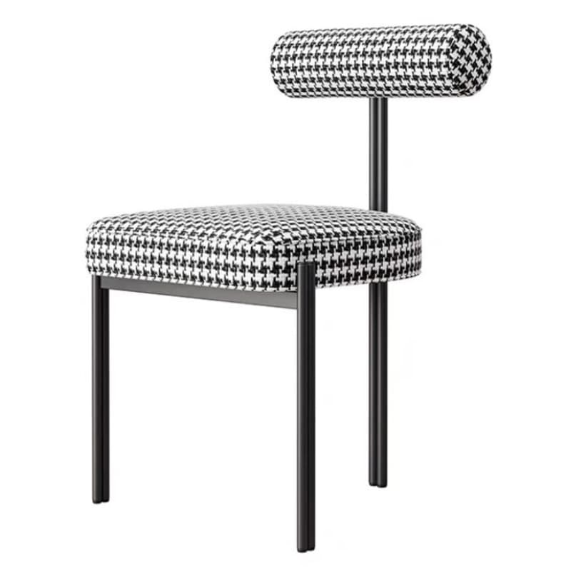 Stackable Upholstered Low-Back Side Chair with Metal Legs and Polyurethane Upholstery - image 23