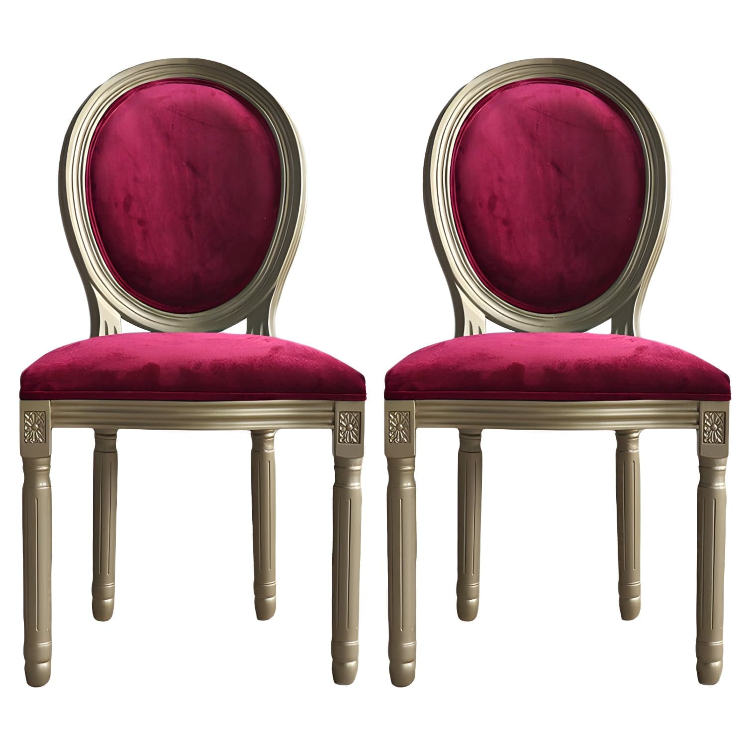 Traditional Velvet Dining Chair 38''H King Louis Back Side Chair with 4 Legs for Restaurant - image 5
