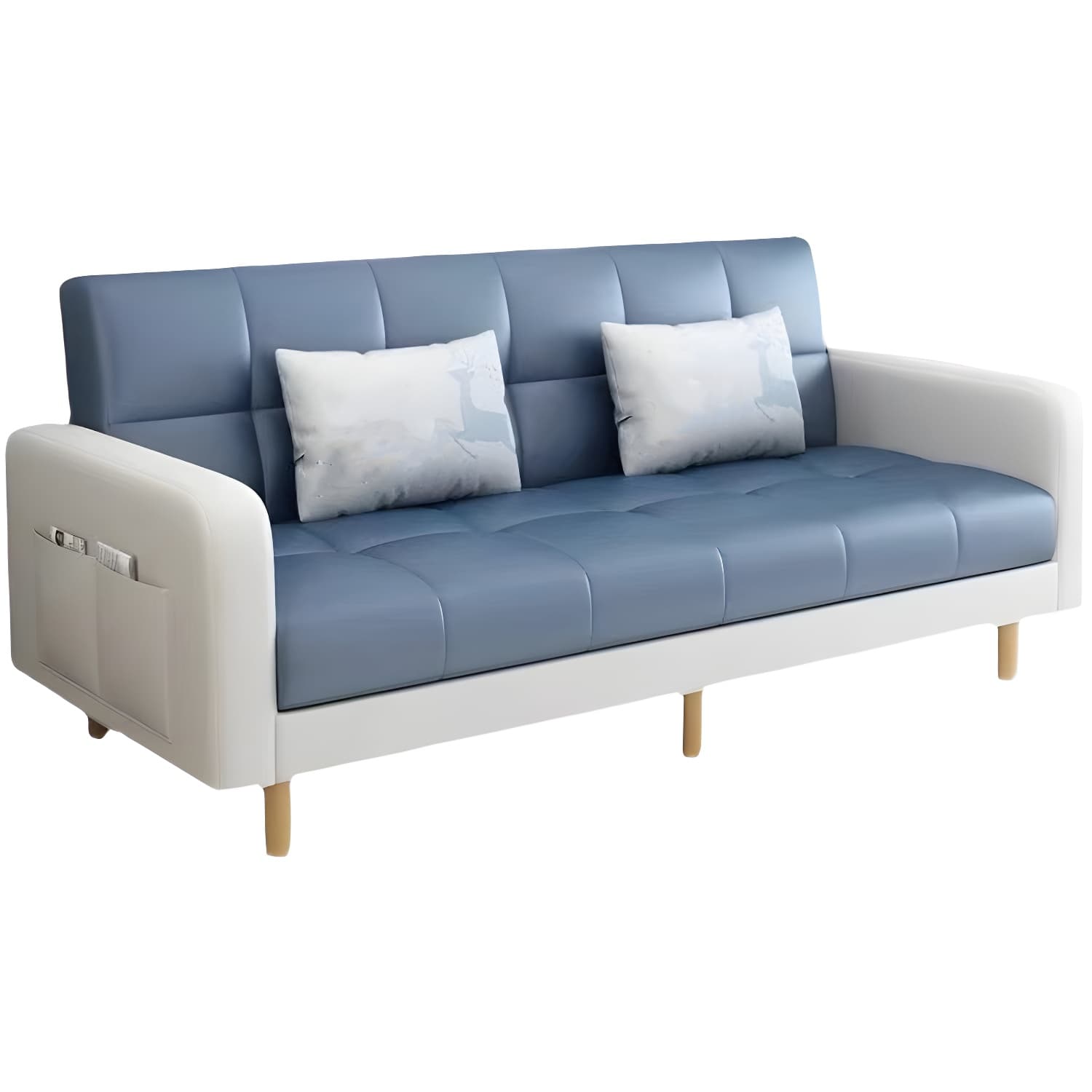 Convertible Biscuit Back Sofa Bed 32.28"High Square Arm Sofa for Apartment - image 19
