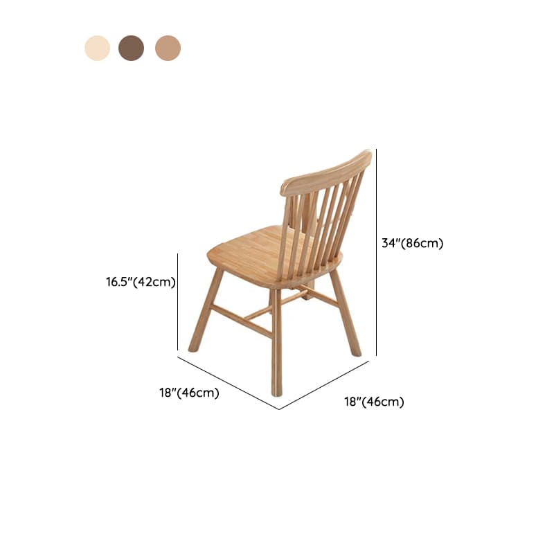 Dining Table Set in Minimalist Style with Tan/Unfinished Rubberwood Top, 4 Legs, and Back - image 13