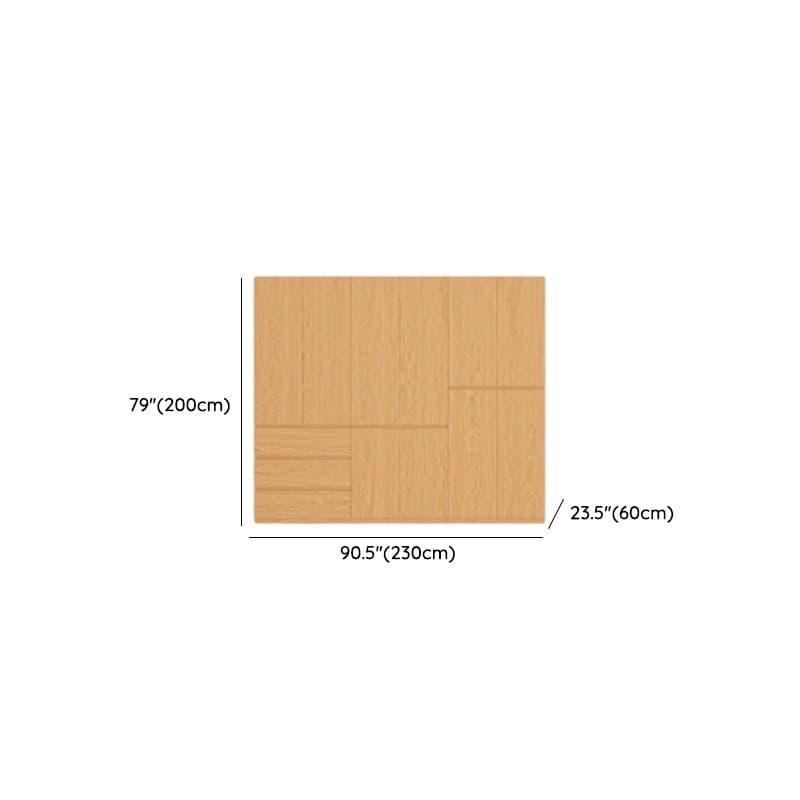Casual Natural Finish Wood Wardrobe Closet with Soft Close Drawer, Door, Interior Shelves, and Hanging Rod - image 19