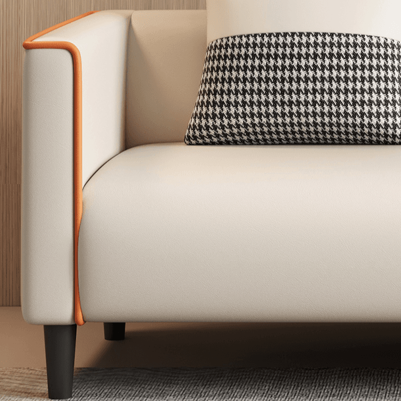 Trendy Solid Color Water Resistant Standard Sofa/Loveseat in Grey/Beige/Amber with Arm, Seats 3/2 People, and 2 Pillows - image 10