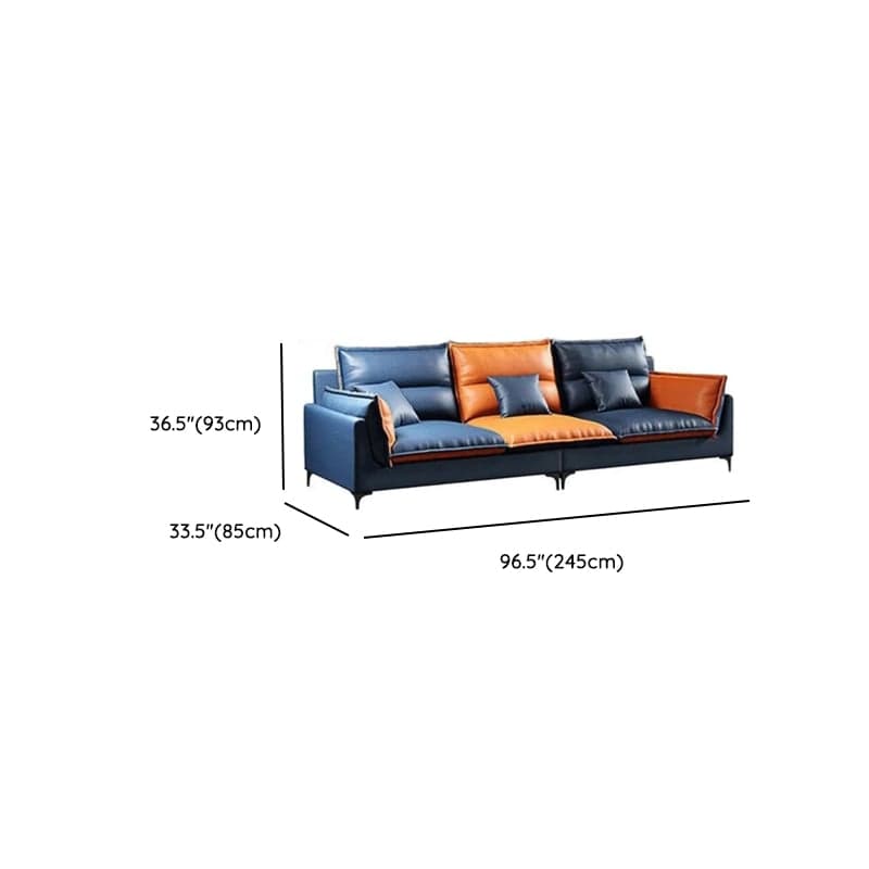 Casual Straight Stain Resistant Sofa in Dark Grey with Horizontal Orientation, Sponge Seat Fill, and Square Arm - image 17
