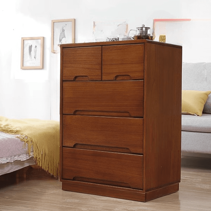 Modern Natural Wood Vertical Lingerie Chest with 6 Drawers/7 Drawers/5 Drawers