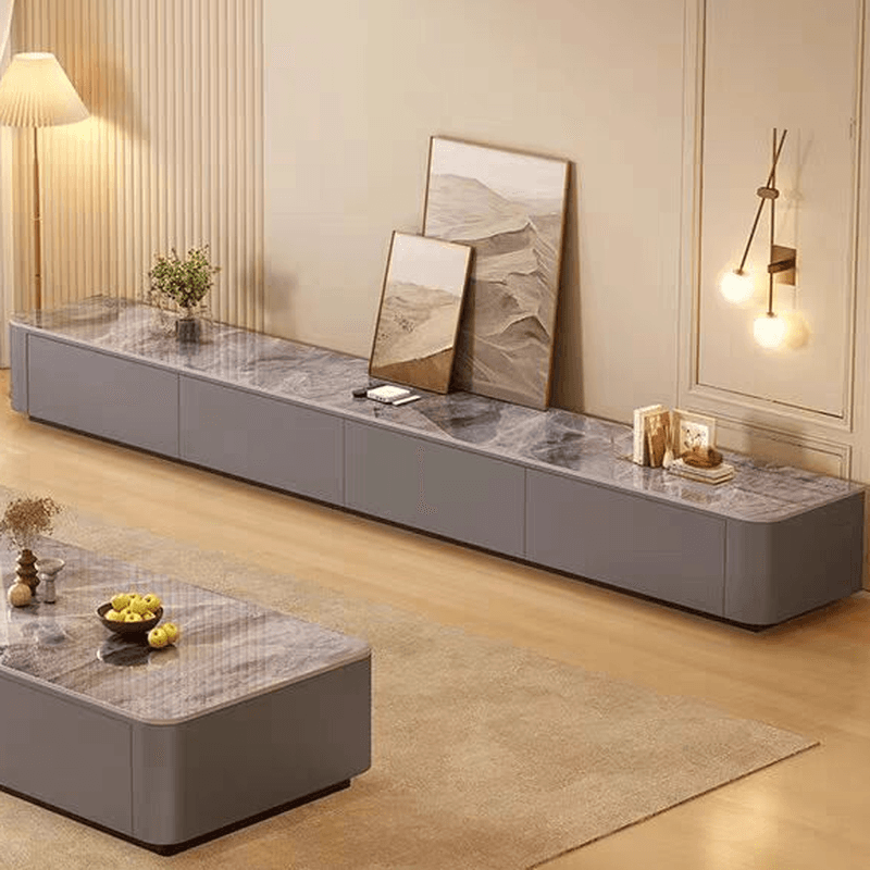 Casual Sintered Stone TV Stand with Multiple Drawer Options - image 12
