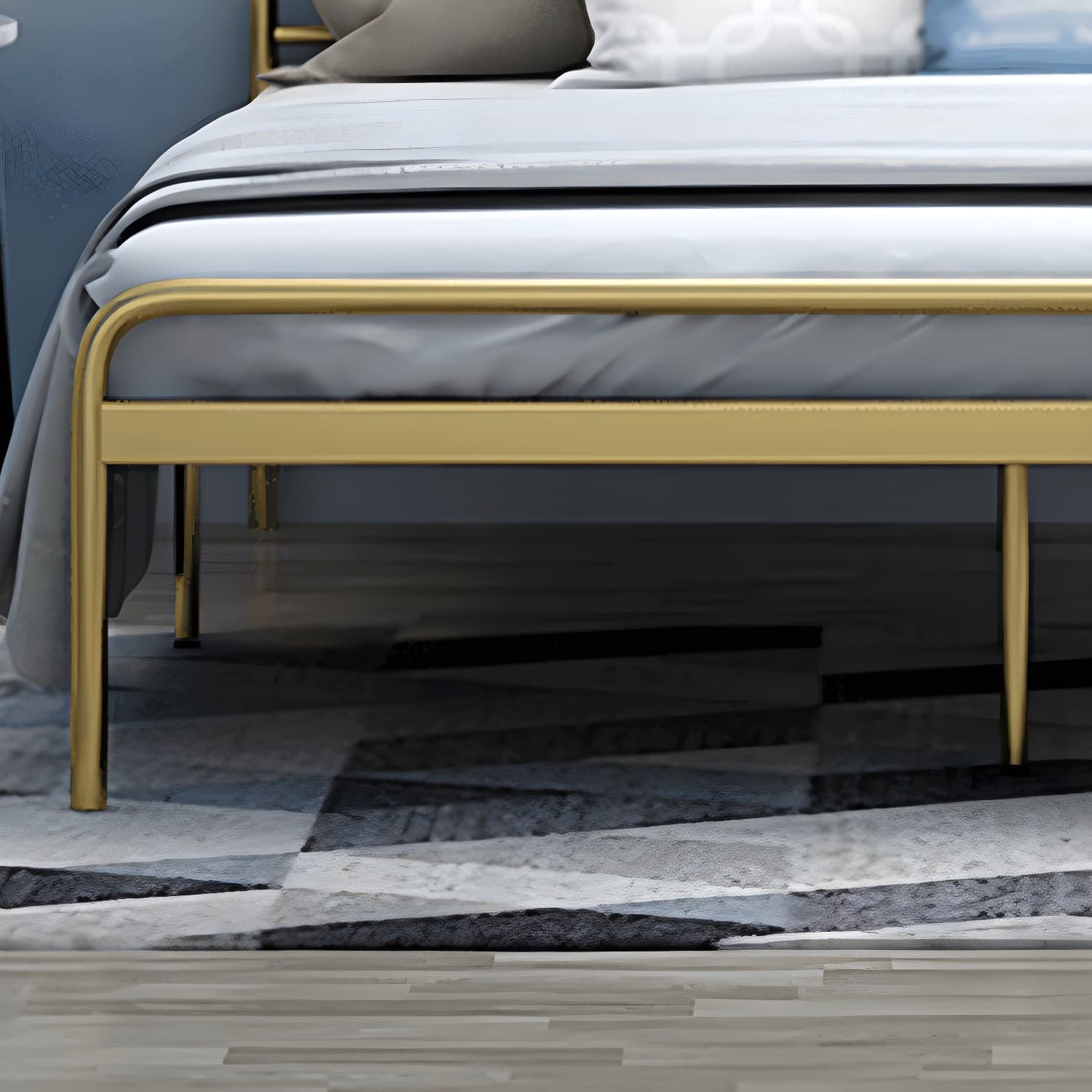 84.65 inch Wide Industial Bed Frame Metal Bed with Headboard - image 10
