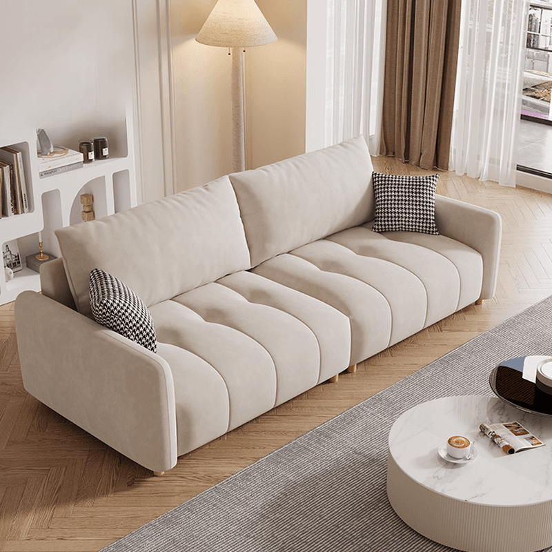 White Flannel Standard Sofa/Loveseat with Armrest