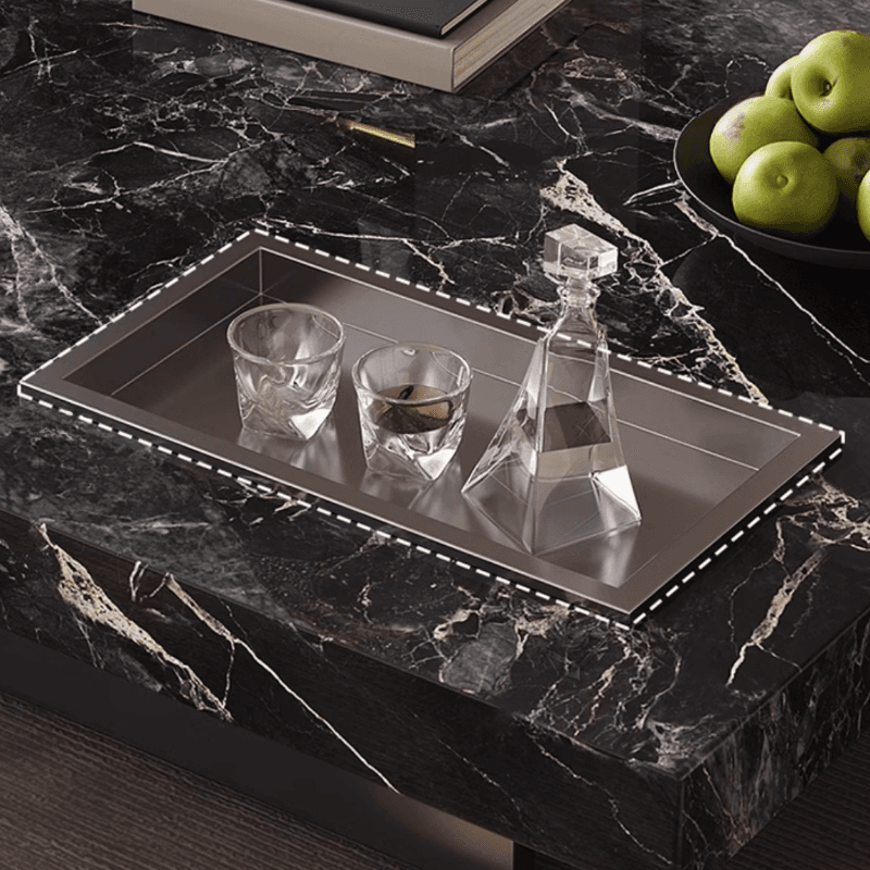 Dual Footing Geometric Figure/Square Accent Table for Home - image 13