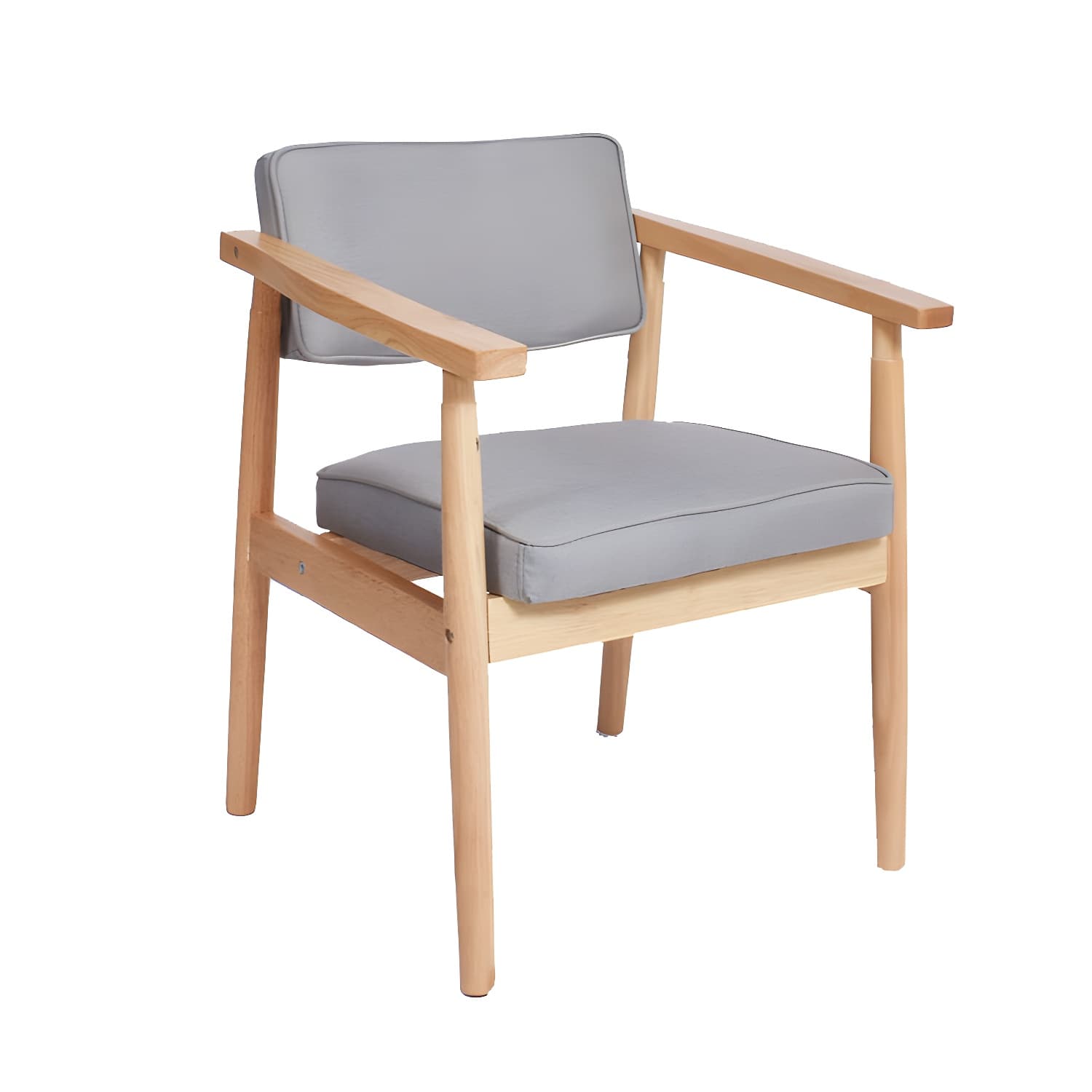 Modern Wood Dining Arm Chair Open Back Single Dining Side Chair for Home Use - image 12