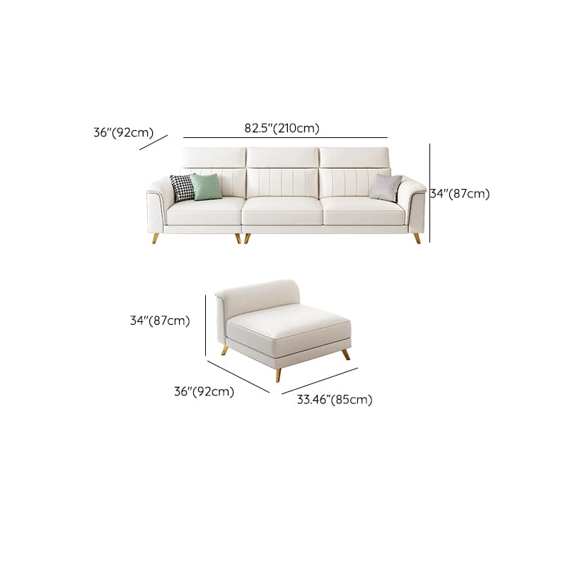 Modern Reversible Sectional with Flared Arm and Stain-Resistant Tech Cloth Upholstery - image 28