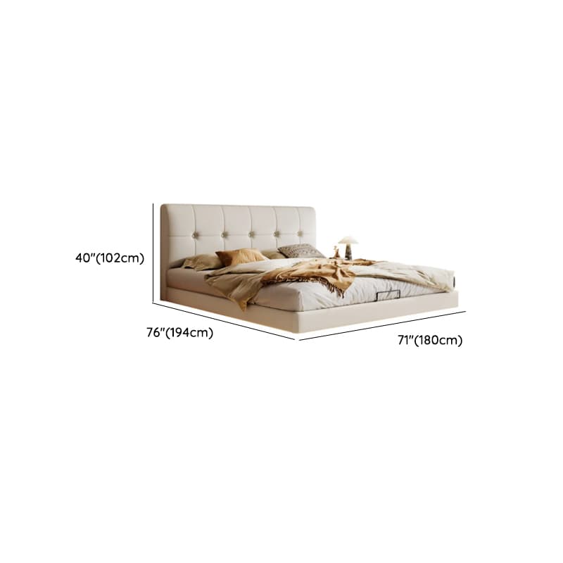 Solid Color Floating Bed with Stitch-tufted Design for Bedroom - image 13