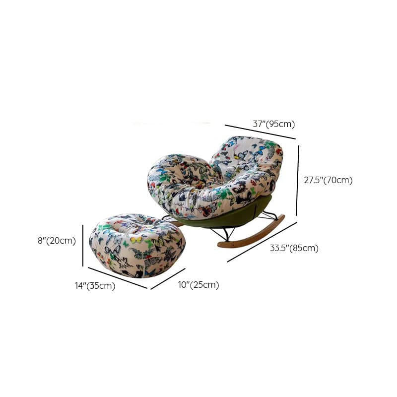 Modern Scratch-tolerant Upholstered Rocking Chair with Padded Comfort - image 22
