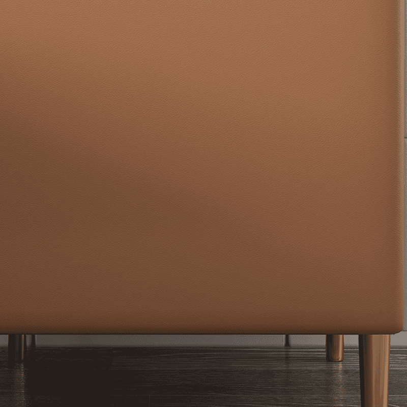 Contemporary Nightstand with 2 Drawers, Pu Leather Countertop, and Leg Support - image 19