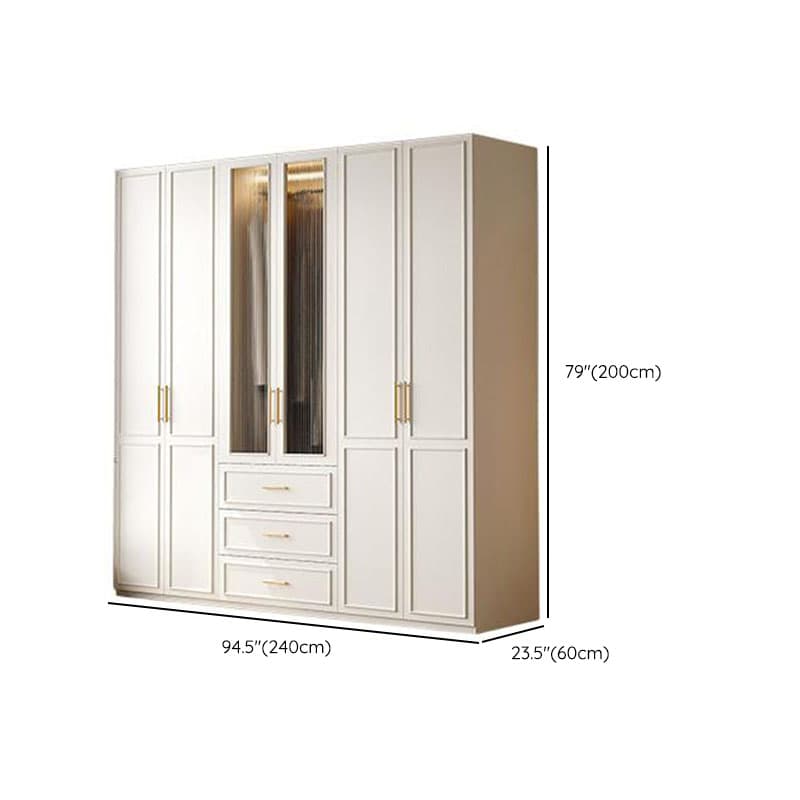 Modern Manufactured Wood Standalone Almirah with Soft Close Drawer, Soft Close Door, Interior Shelves, and Hanging Rod - image 21