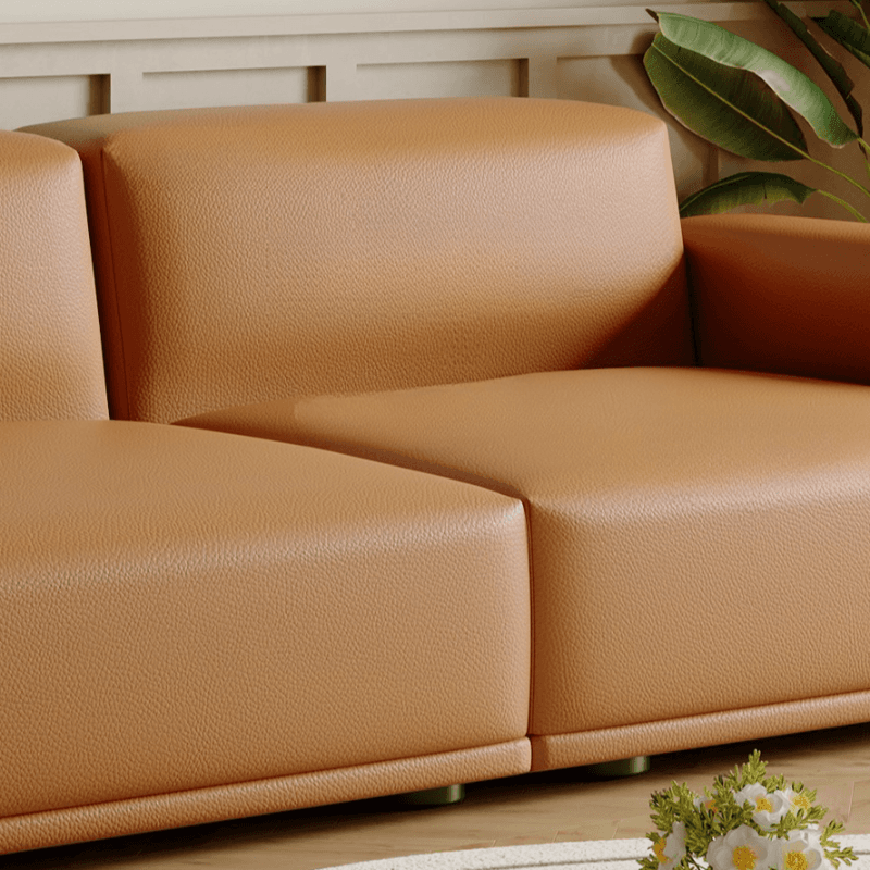 Modish Solid Color Stain Resistant Standard Sofa in Light Gray/Rose/Amber Color, 3-seater/4-seater/5 Person with 2 Pillows - image 13
