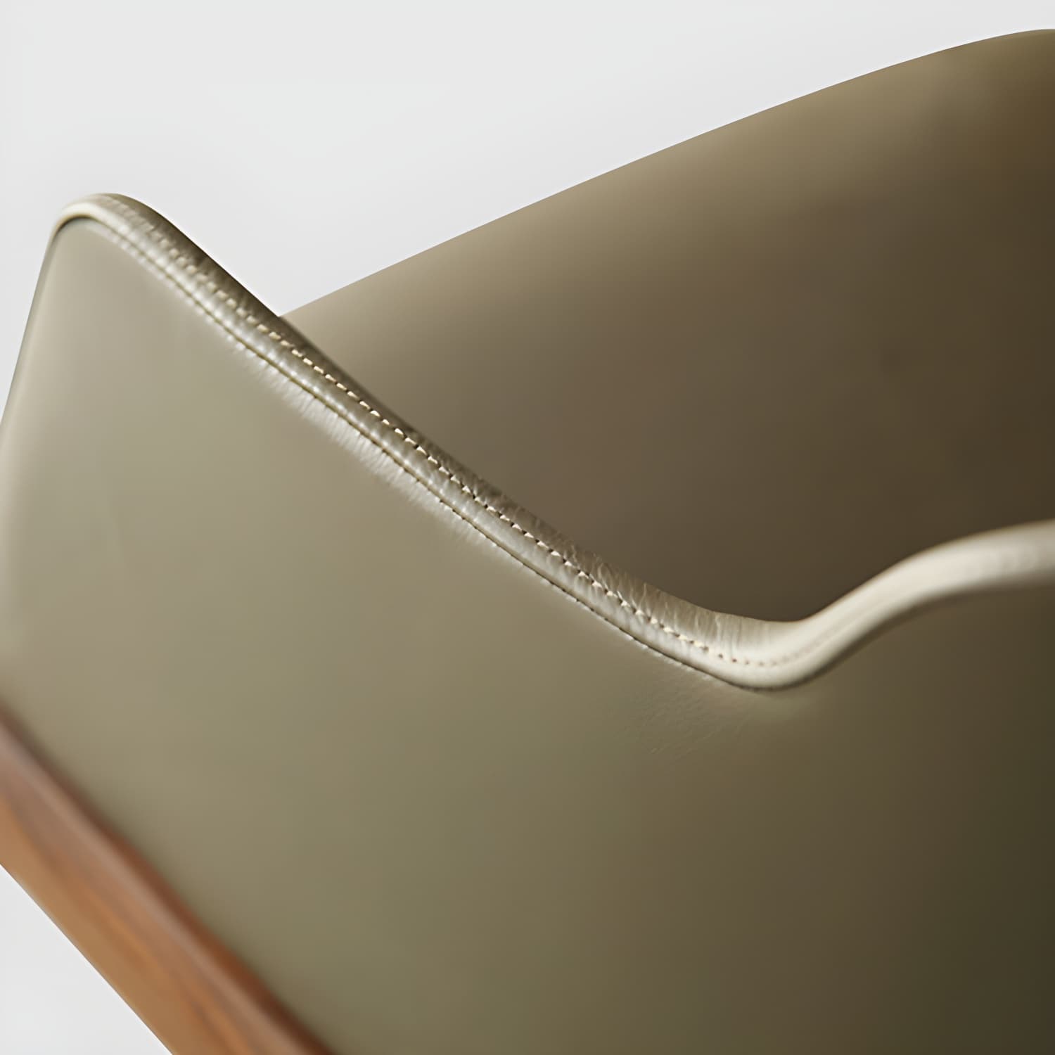 Scandinavian Leather Hotel Arm Chair Matte Finish Solid Back Dining Chair (Set of 2) - image 13