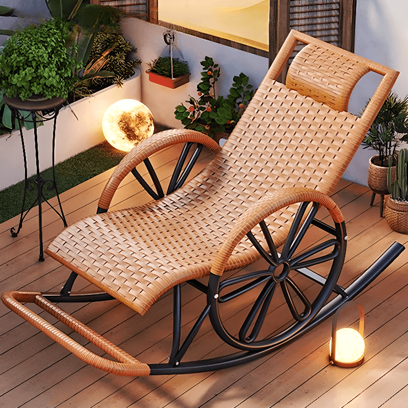 Simple Synthetic Rocking Chair with Scratch-tolerant Track Arm - image 8