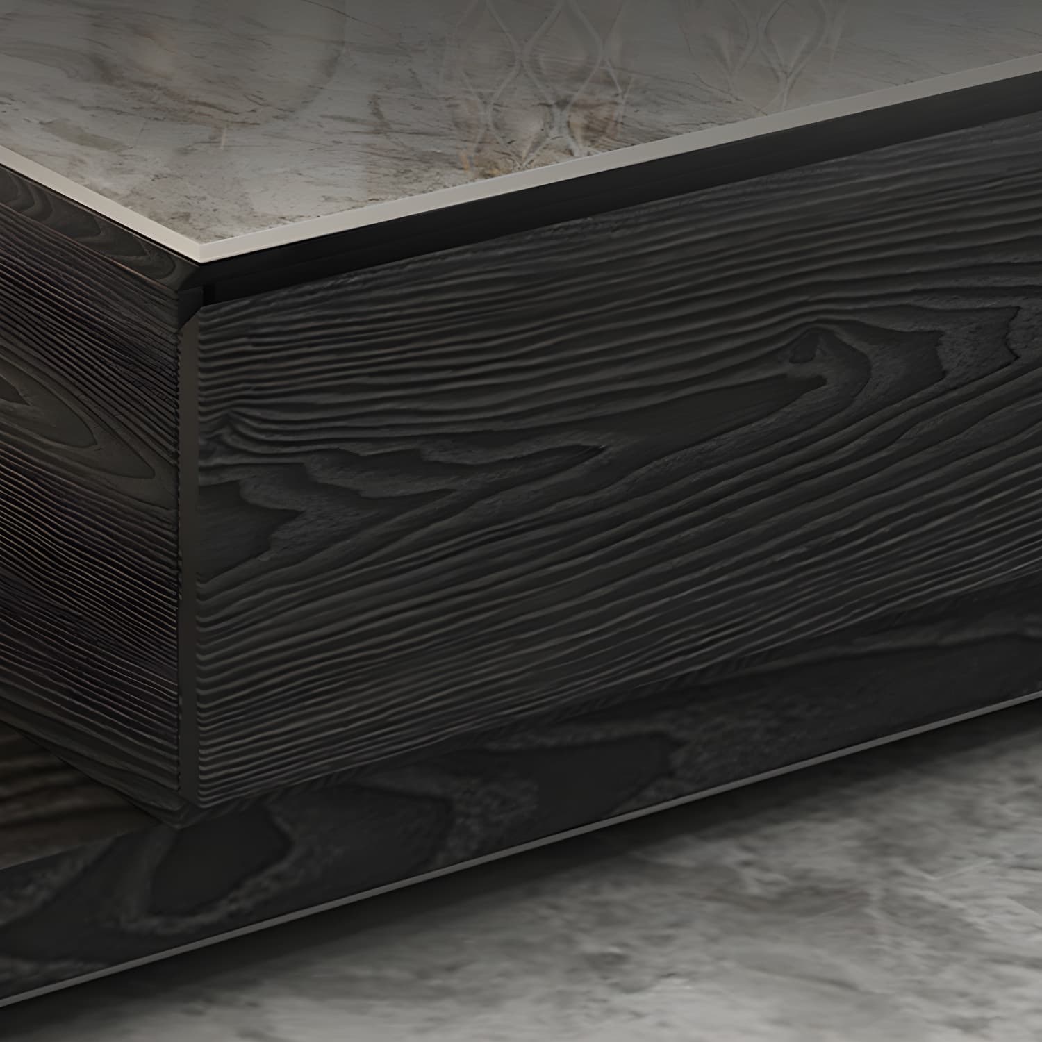 Slate Coffee Table Slate Nesting Coffee Table Set with Storage Drawer - image 13
