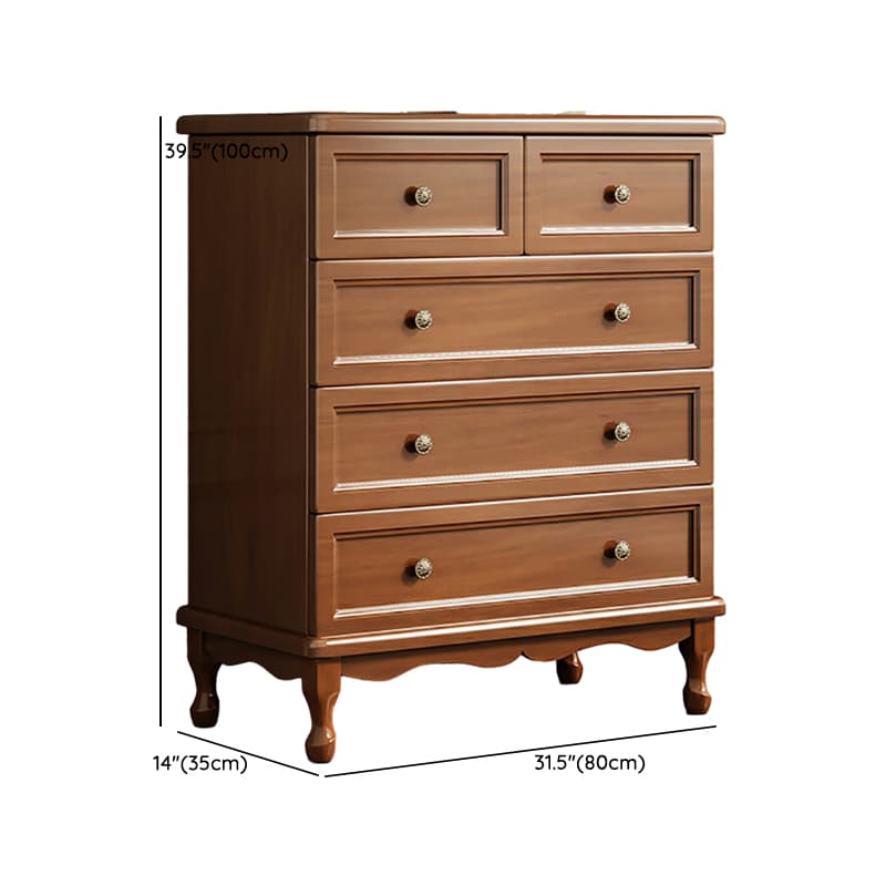 Solid Wood Countertop Storage Chest Traditional Style with Drawers - image 26