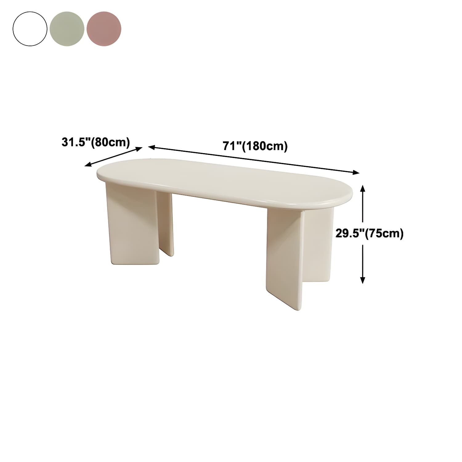 Contemporary Artificial Wood Top Oval Dinette Table Simple Dining Table for Living Room - image 10