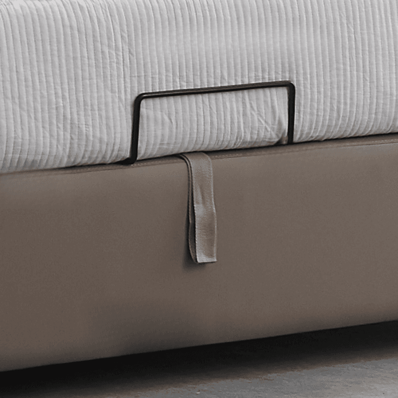 Light Gray Solid Color Storage Included Panel Bed for Bedroom - image 5