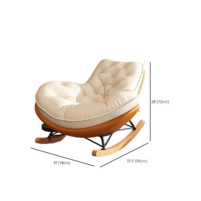 Art Deco Alloy Rocking Chair with Water Proof Upholstery and Flared Arm - image 17