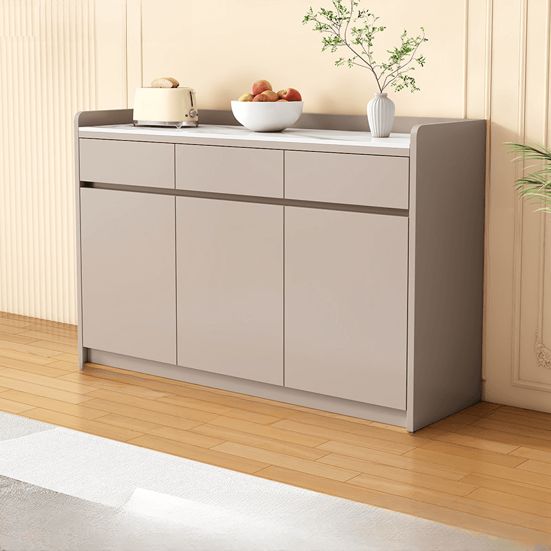 Self-supporting Sintered Stone Sideboard, Adjustable Shelf & Larder, 3 Drawers/2 Drawers, 5 Doors/4 Doors/3 Doors, Standard
