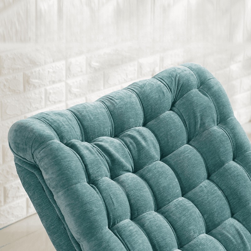 Cocoa/Azure/Olive Green Casual Rocking Chair Couch with Ottoman - image 19