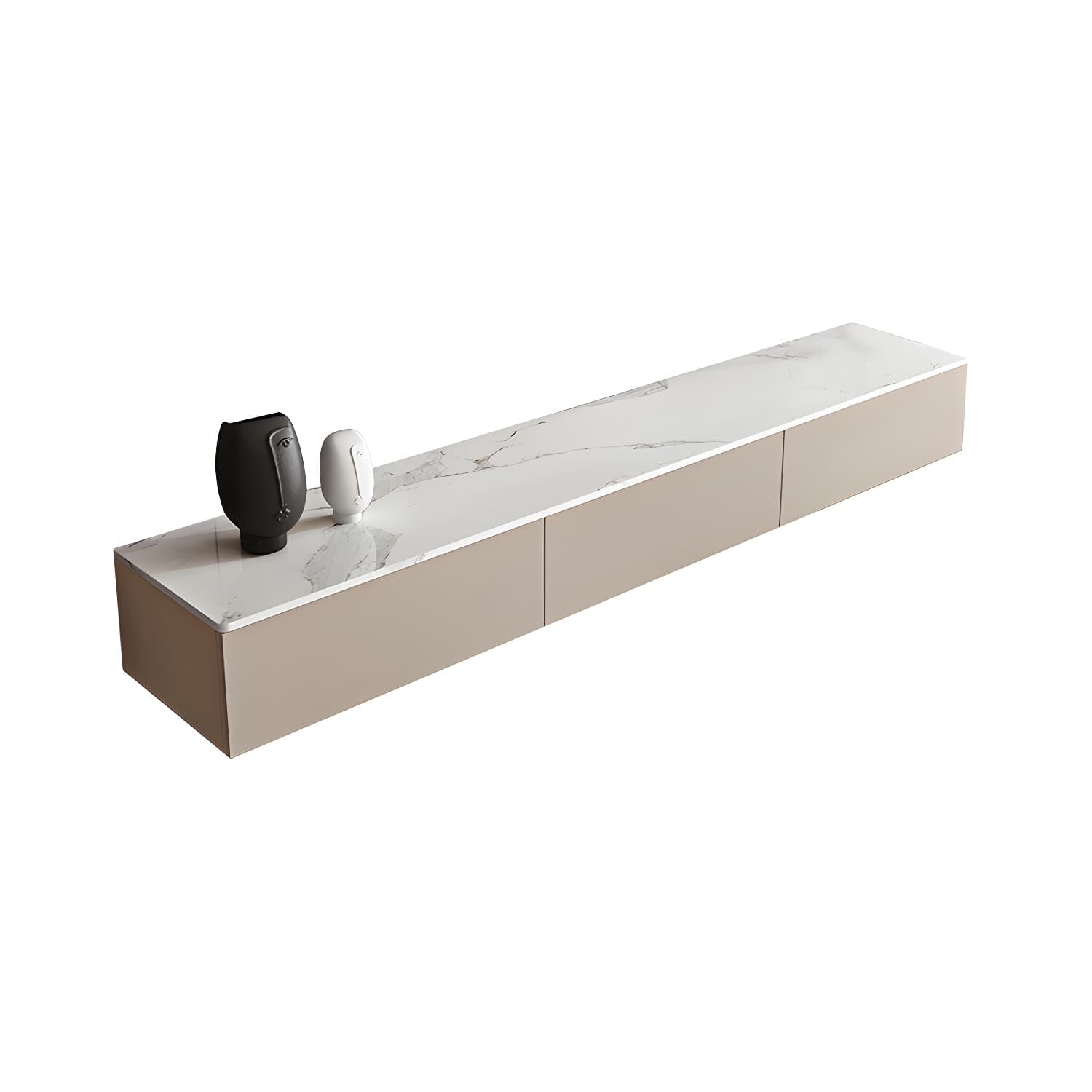 Contemporary TV Stand Console Wall-mounted TV Console with Drawers - image 5