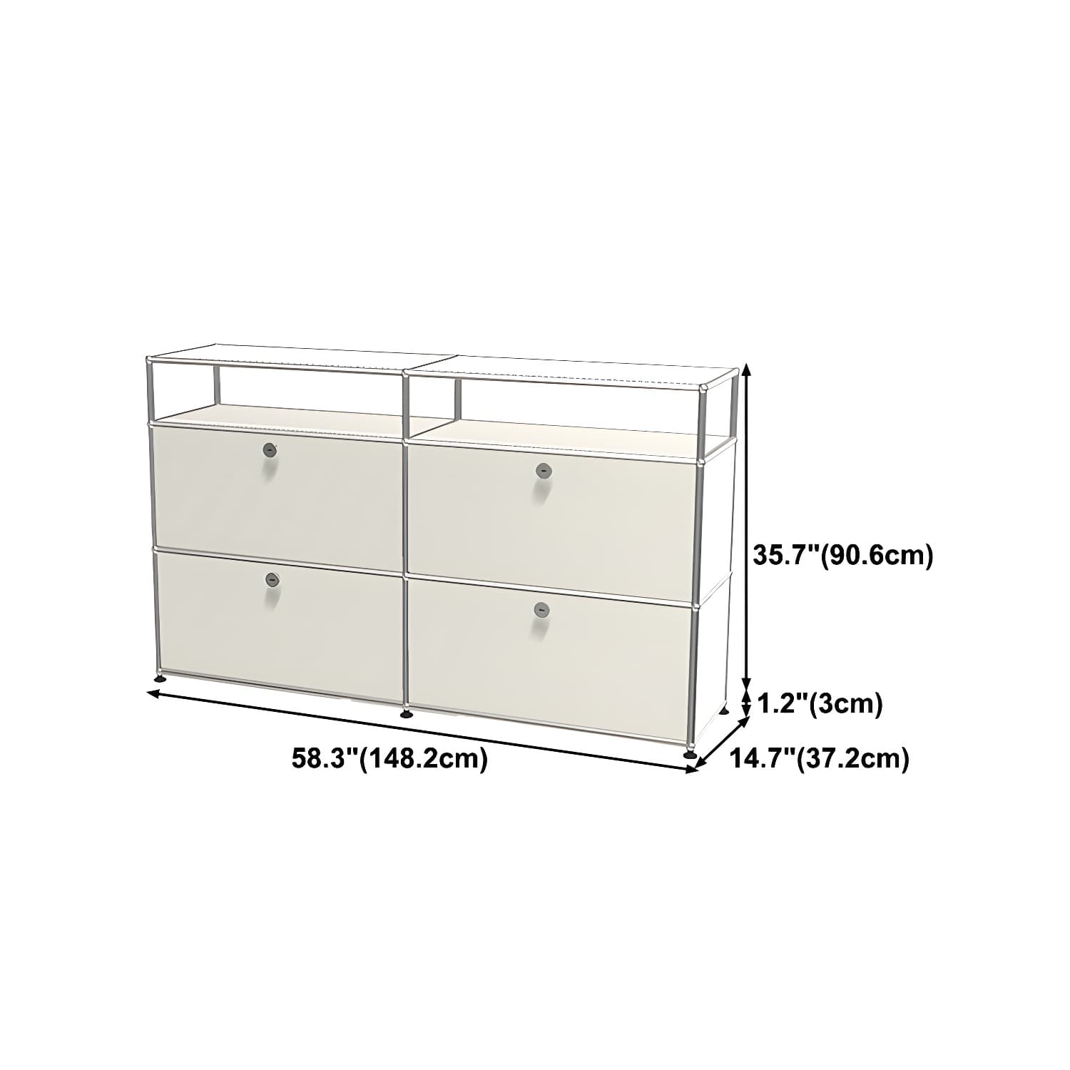 Modern Storage Sideboard Metal Sideboard with Drawer for Home - image 16