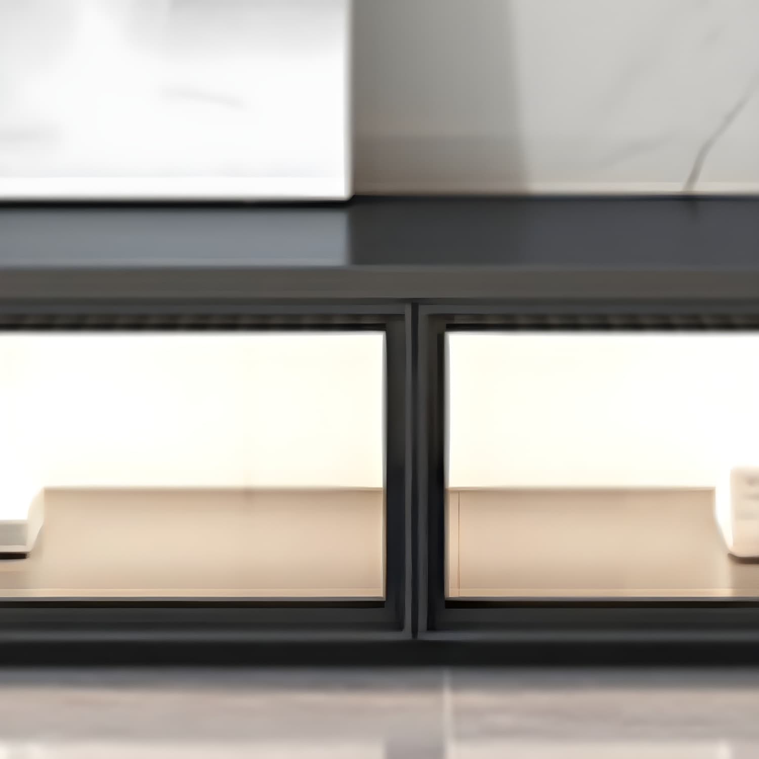 Black Modern TV Stand with Low Height and Drawers for Organized Cable Management & No Open Storage - image 6