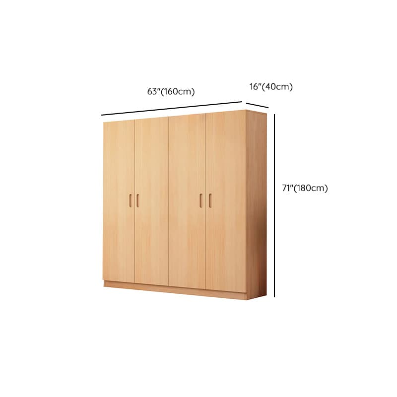 Freestanding Natural Wood Natural Wardrobe - image 30