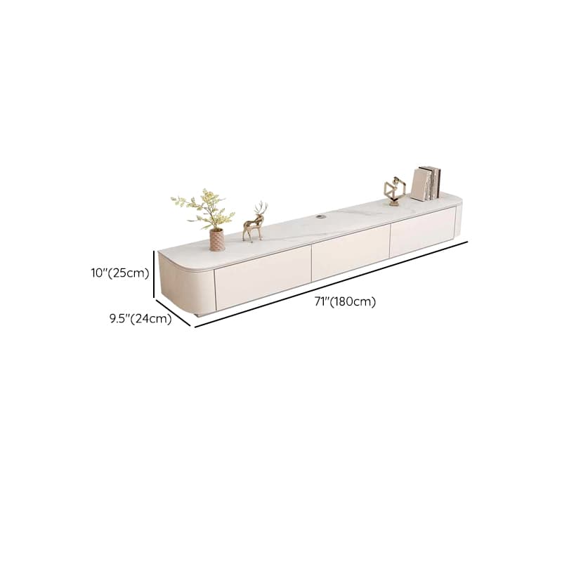 White TV Stand for Sleeping Quarters with Shelf, 2 Drawers, 2 Cabinets, Cable Management, and Gate Doors - image 37
